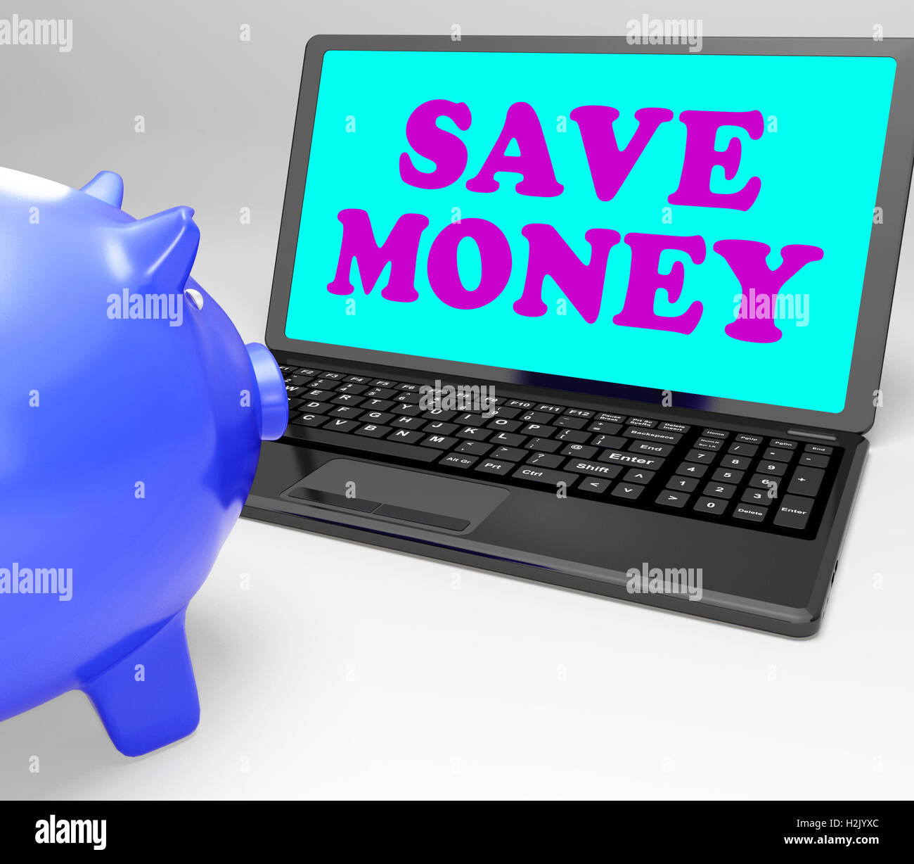 Économiser de l'argent montre portable d'argent et l'épargne Banque D'Images
