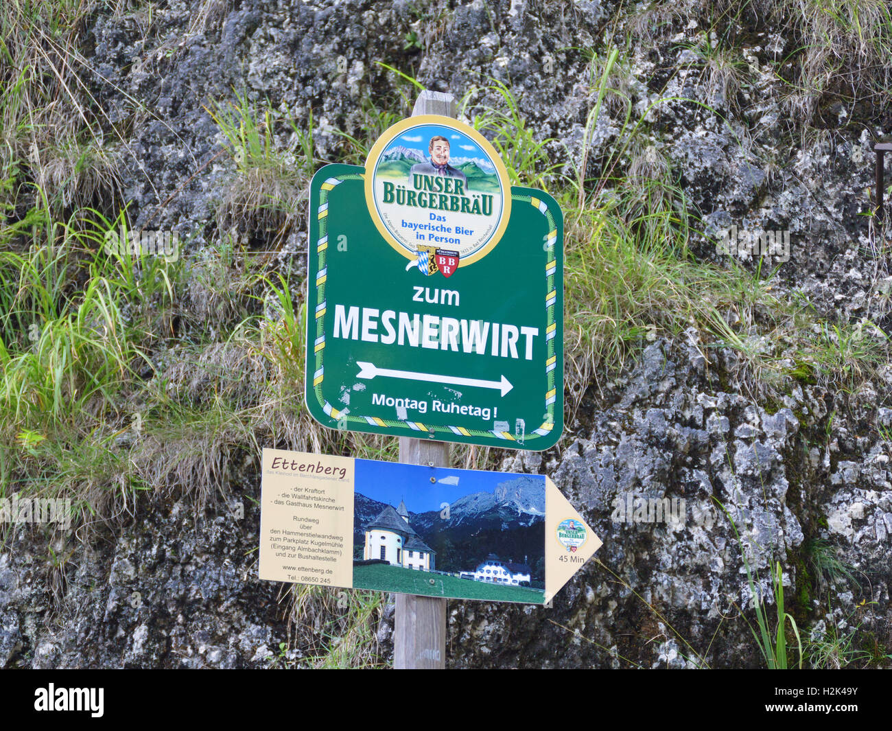 Le parc national de Berchtesgaden Bischofswiesen Almbach Sulzer klamm Gorge cascade Canyon Bavaria Allemagne Europe Banque D'Images