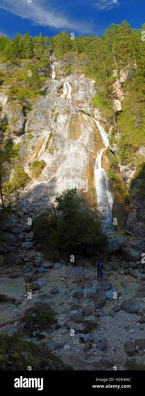 Le parc national de Berchtesgaden Bischofswiesen Almbach Sulzer klamm Gorge cascade Canyon Bavaria Allemagne Europe Banque D'Images