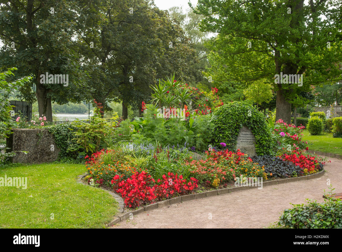 Riverside Gardens, Boppard, Allemagne Banque D'Images