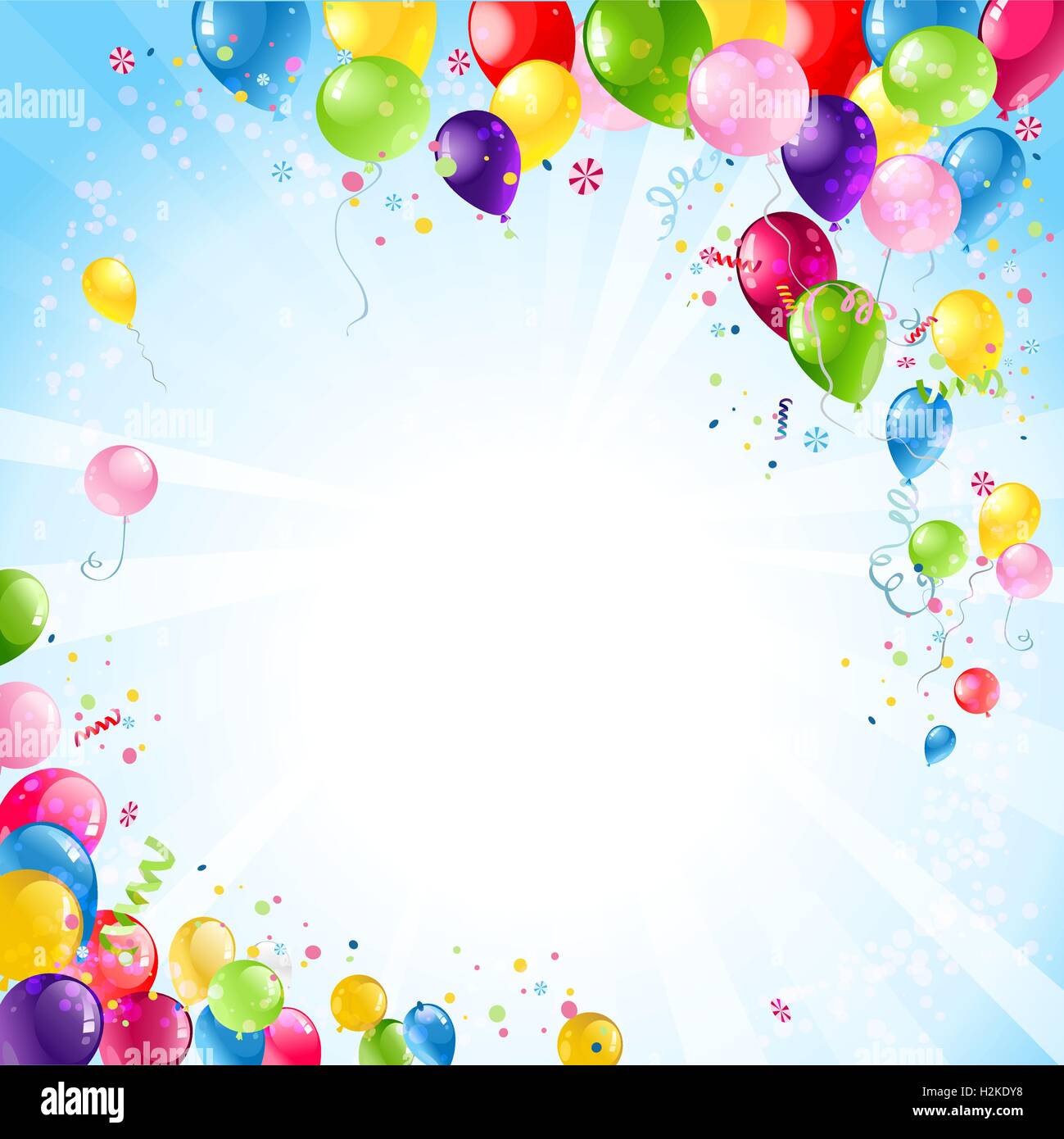 Arrière-plan Avec Des Ballons Gonflables Festifs Générés Par L'ia