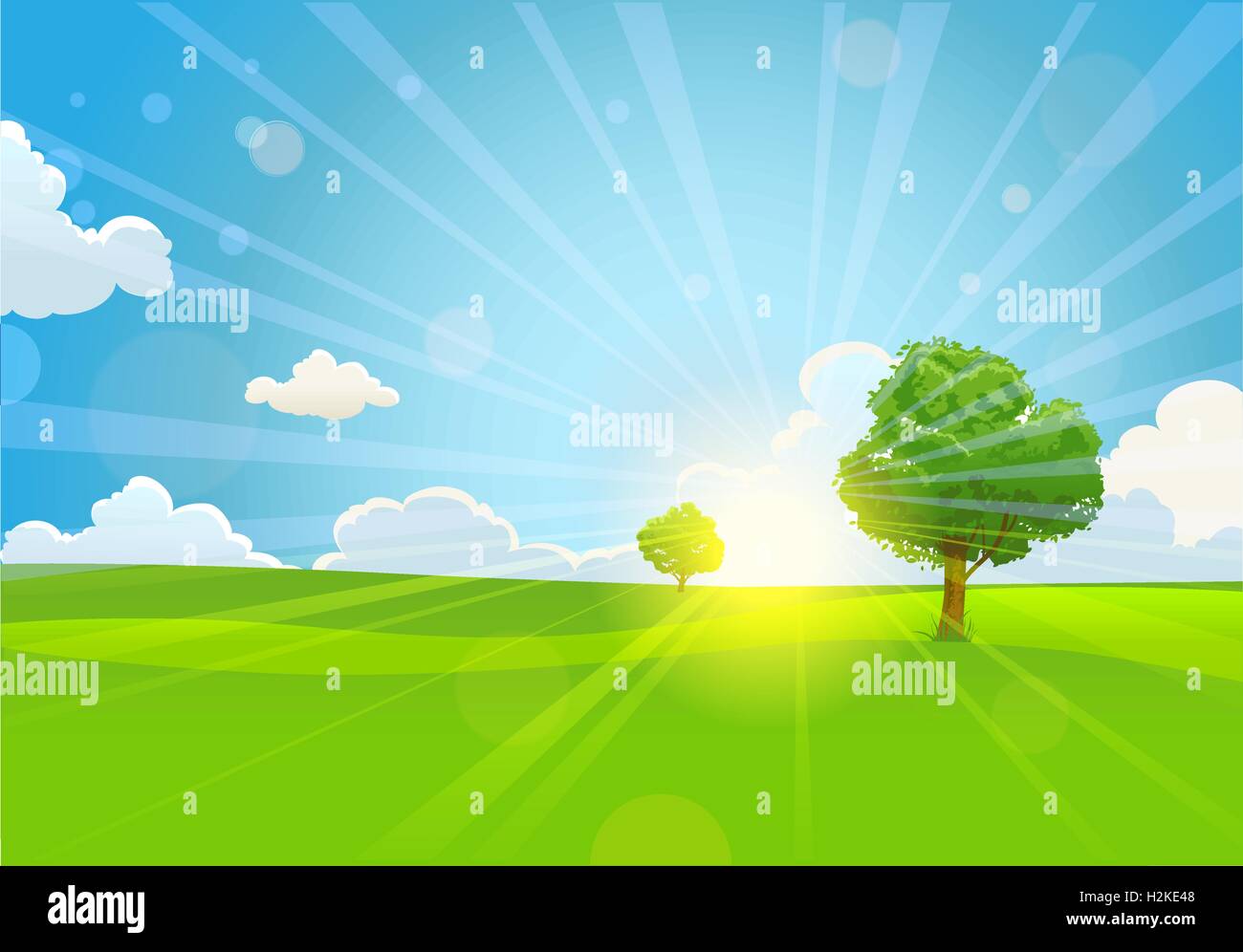 Matinée ensoleillée Illustration de Vecteur