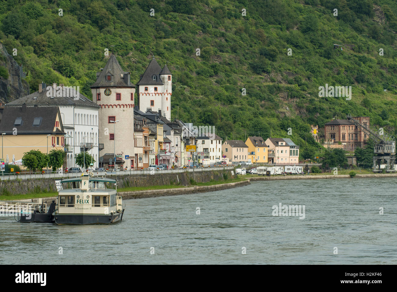 St Goarshausen am Rhein, Allemagne Banque D'Images