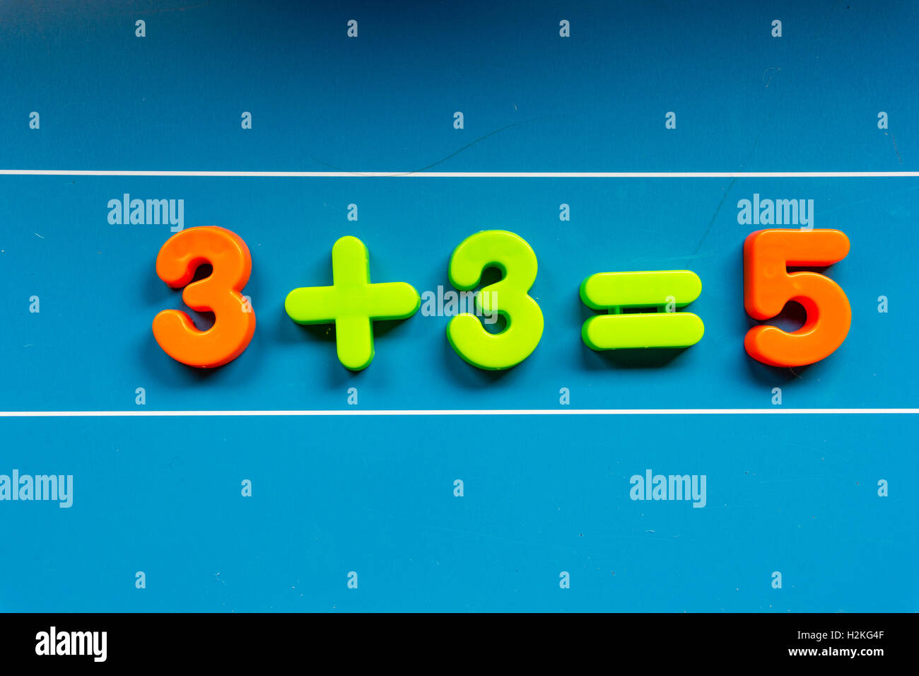 Erreur dans l'épreuve de mathématiques Banque D'Images