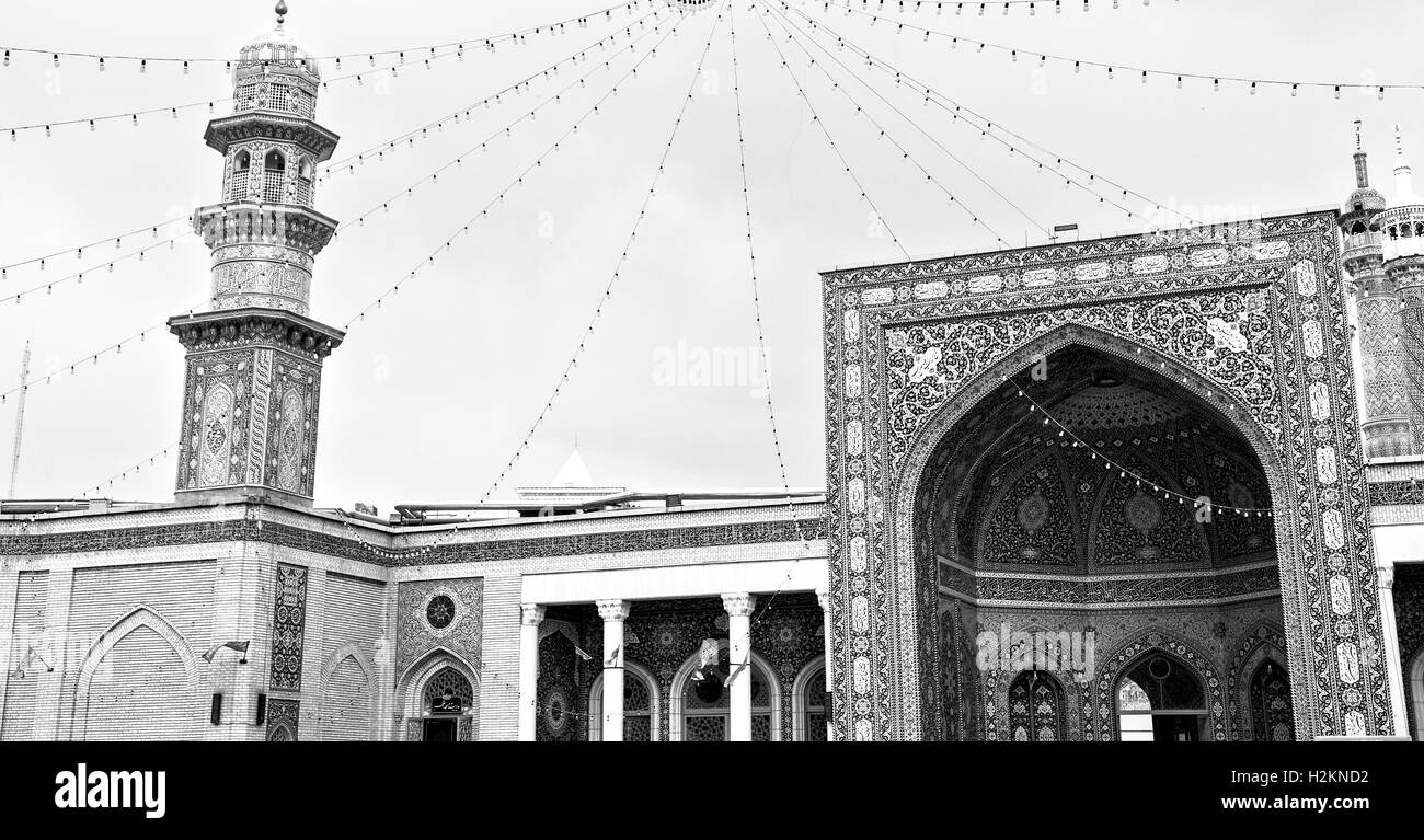 Flou dans l'Iran et l'ancienne religion mosquée architecture perse Banque D'Images