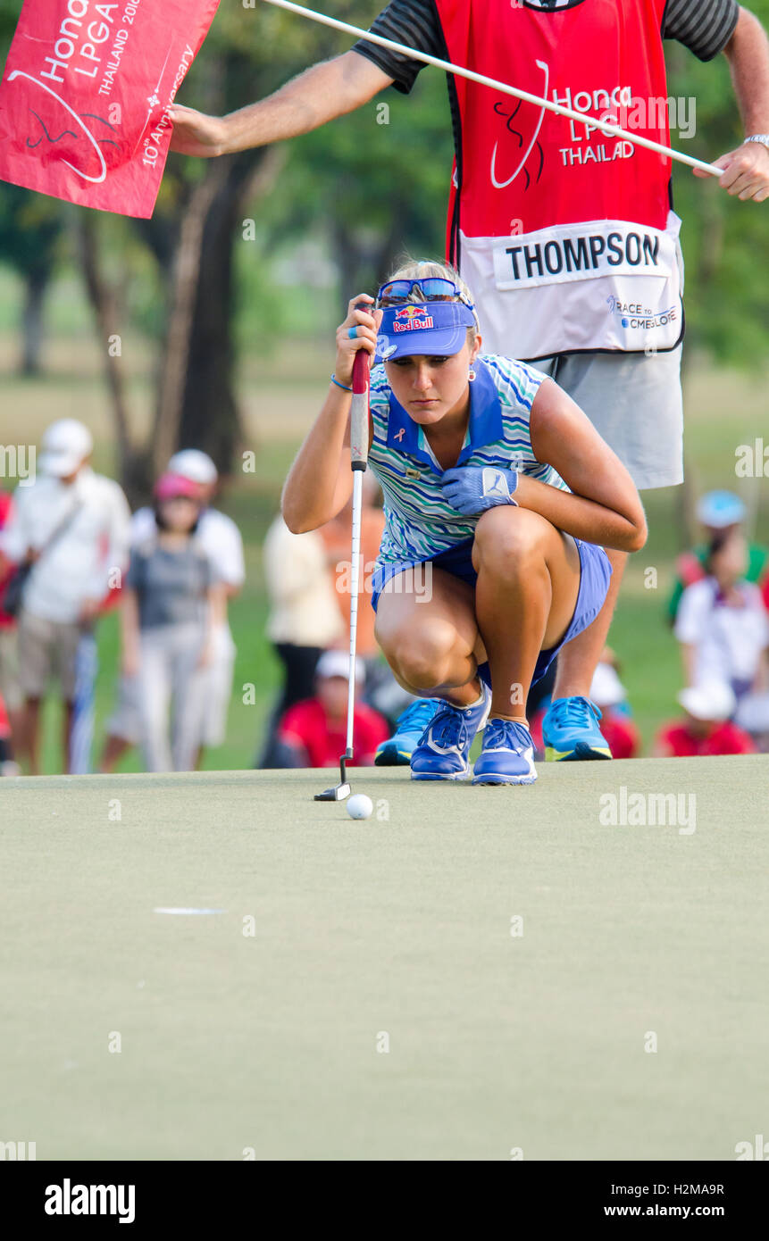 Lexi Thompson a été champion de la LPGA Honda Thaïlande 2016 Banque D'Images