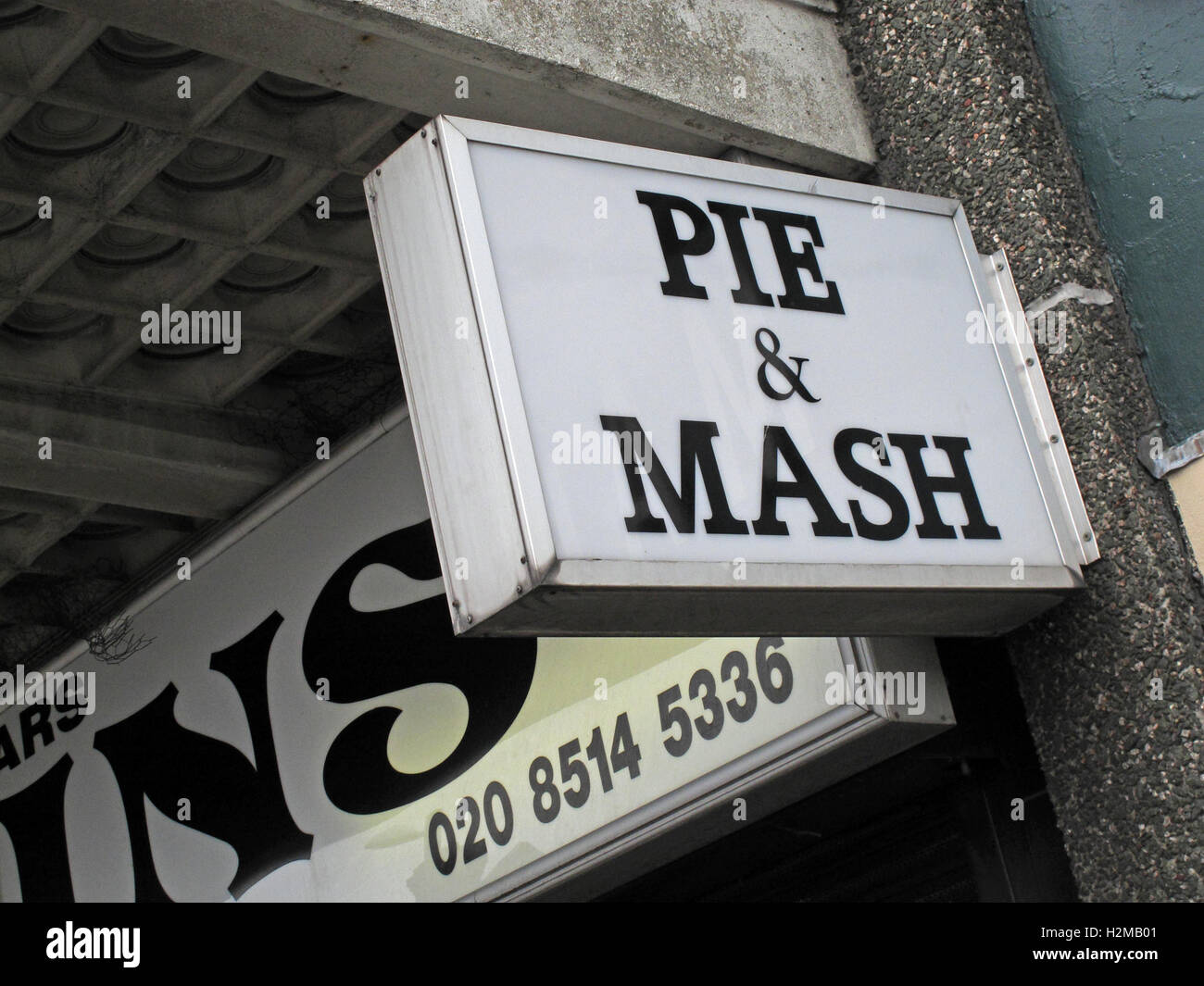 Robins Pie & Mash traditionnel, Ilford Essex, Greater London, Angleterre Banque D'Images