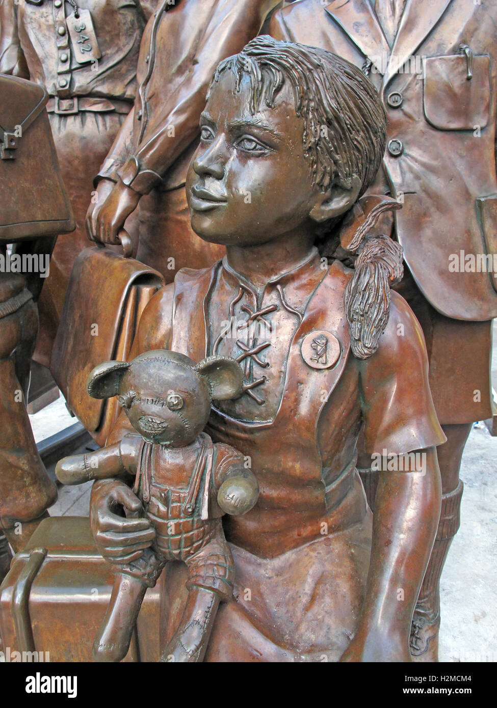 Statues Kindertransport, Liverpool St station,Londres,Angleterre,UK Banque D'Images