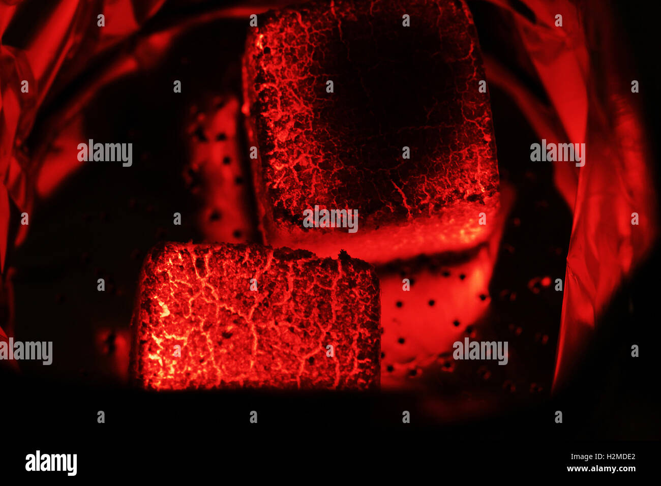 Les tisons narguilé close up Banque D'Images