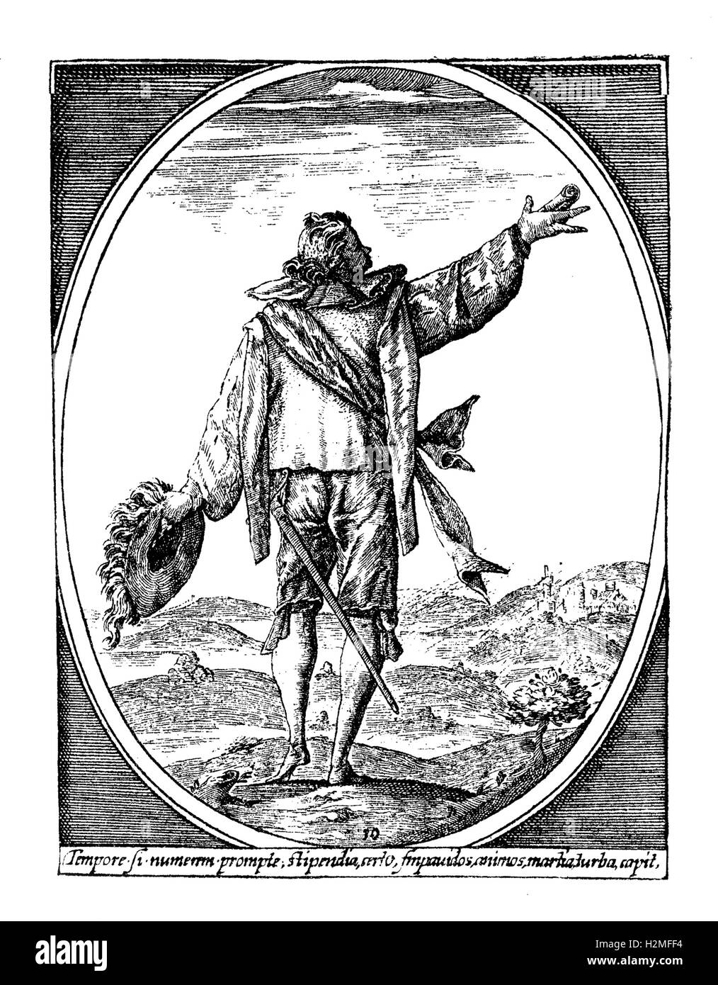 Soldat mercenaire à la fin de XVII siècle Banque D'Images