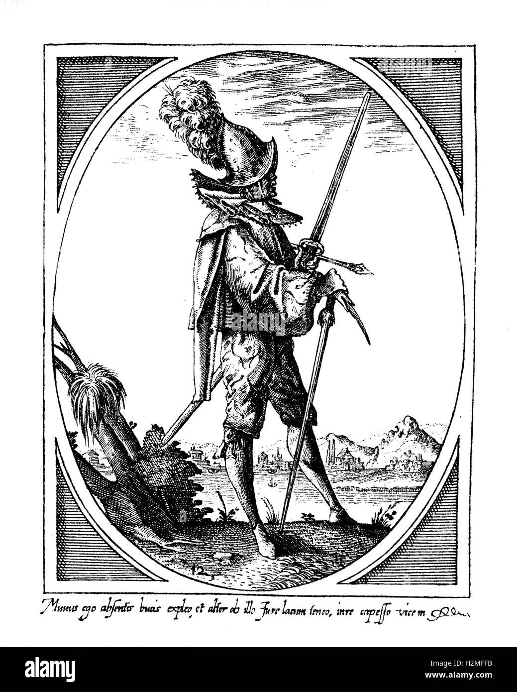 Soldat mercenaire à la fin de XVII siècle Banque D'Images