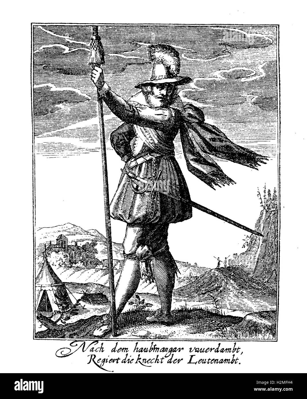 La guerre de trente ans, au XVII siècle soldat Banque D'Images
