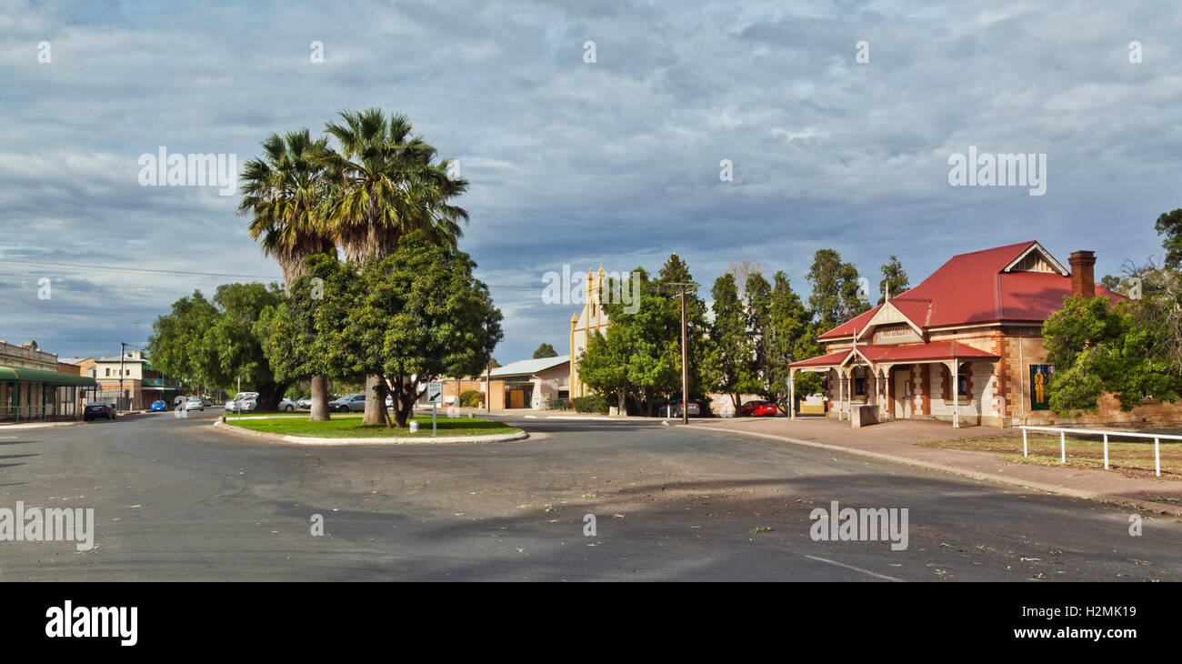 Les bâtiments du patrimoine à la rue principale de Jamestown, Australie du Sud Banque D'Images