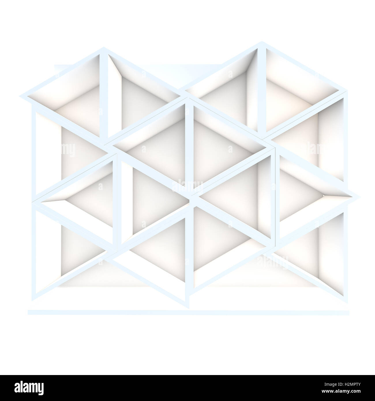 Plateau triangle blanc Banque D'Images