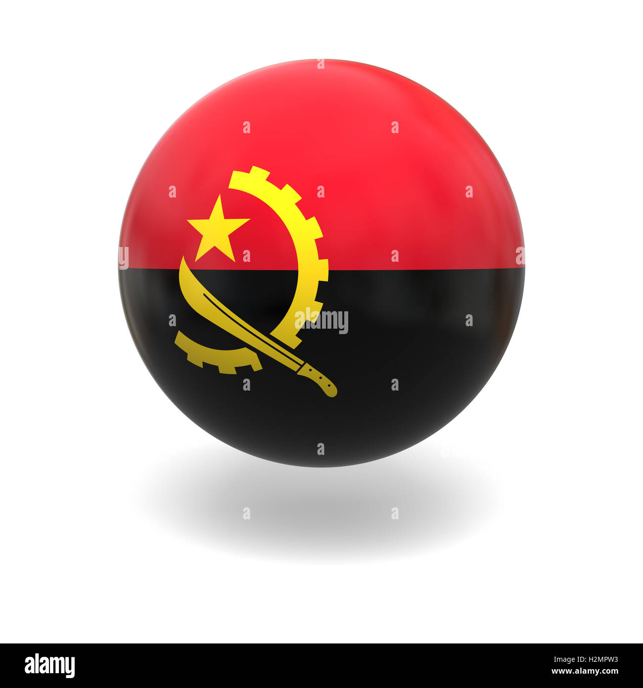 Drapeau de l’Angola Banque D'Images
