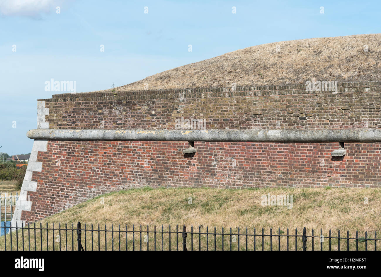 Le côté ouest de Tilbury fort montrant la brickwalls Banque D'Images