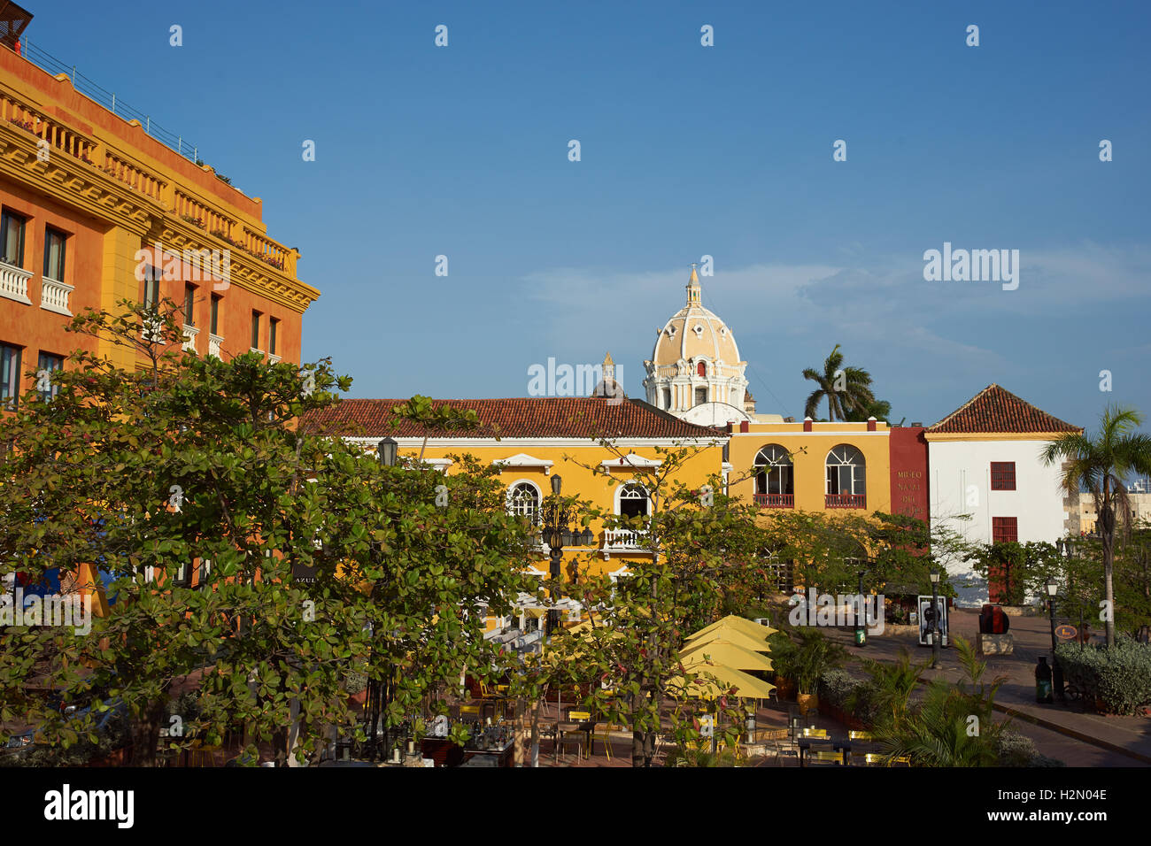 La Plaza de Santa Teresa à Cartagena de Indias Banque D'Images