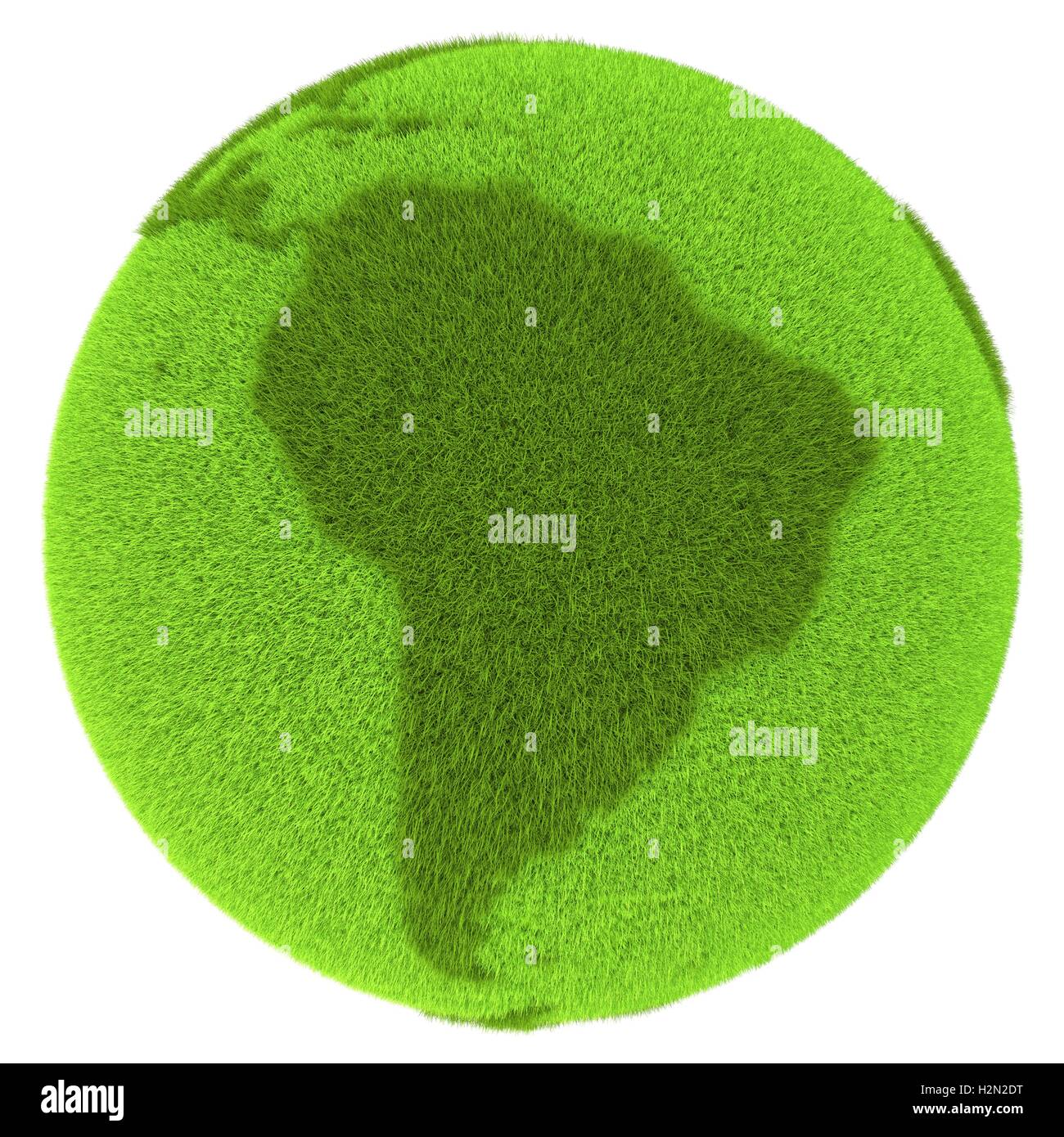 L'Amérique du Sud sur une planète verte Banque D'Images