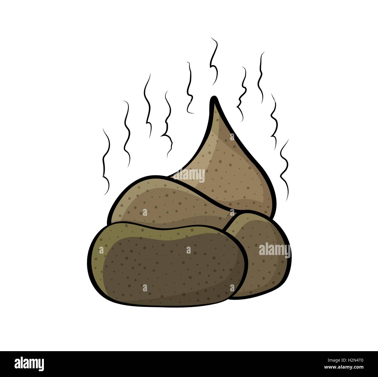 Stinky tas de merde couleur Illustration de Vecteur