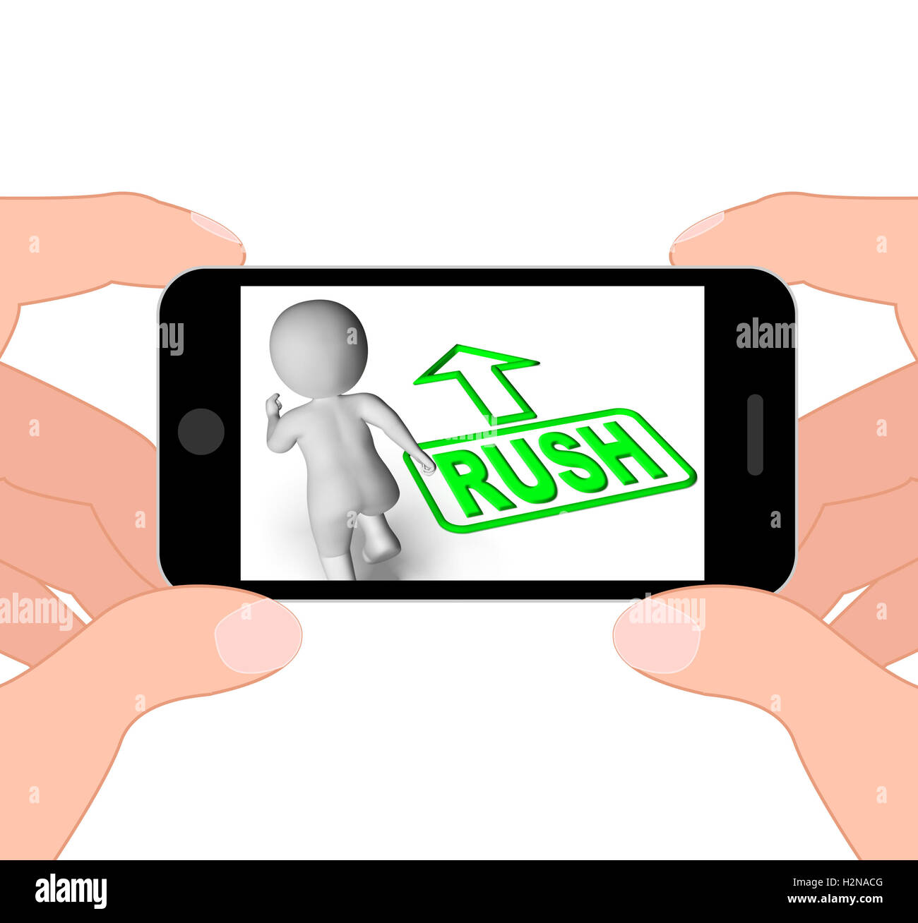 Rush et l'exécution de 3D Character Affichage Priorité Urgent pressé Banque D'Images Rush et l'exécution de 3D Character Affichage Priorité Urgent pressé Banque D'Images