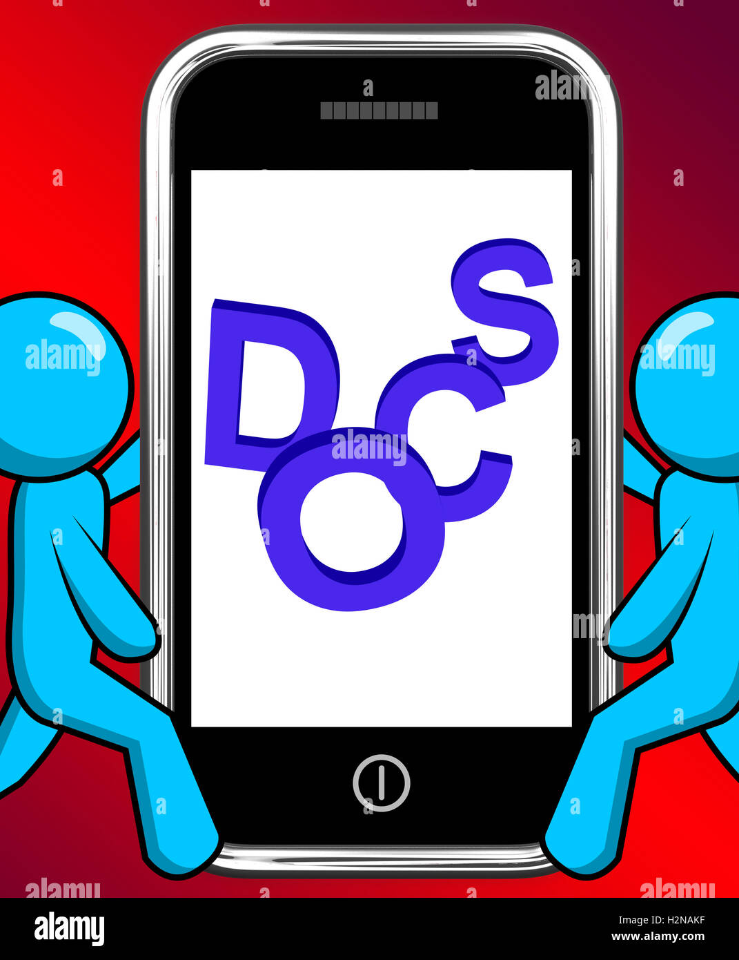 Docs sur le téléphone affiche Appel à l'aide médicale Banque D'Images