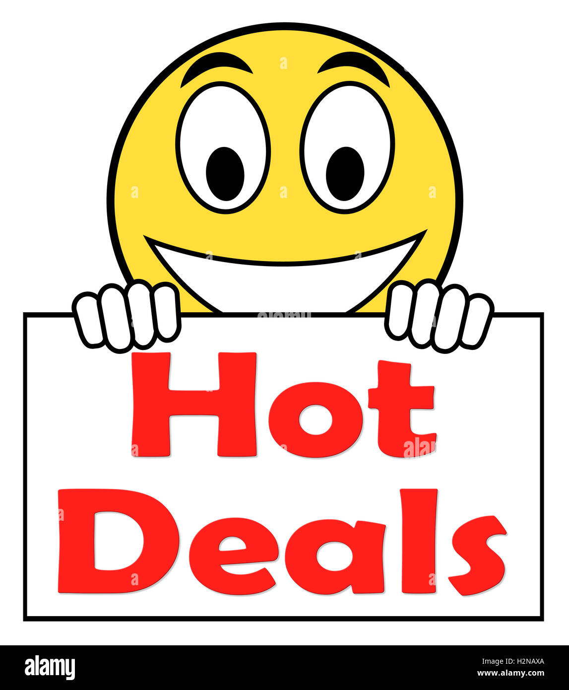 Hot Deal On Sign montrant de bonnes affaires Vente et enregistrer Banque D'Images