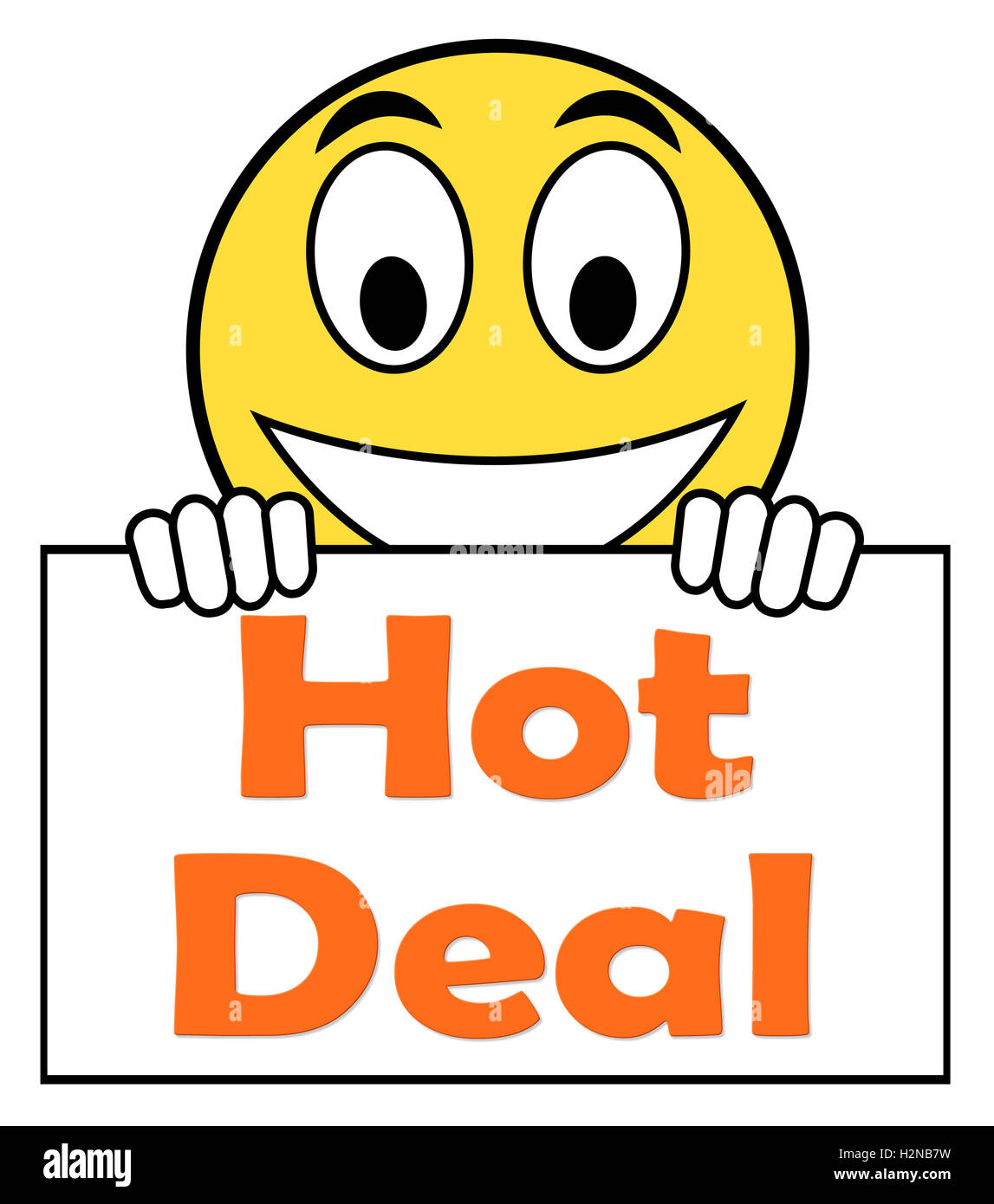 Hot Deal On Sign montrant de bonnes affaires Vente et enregistrer Banque D'Images
