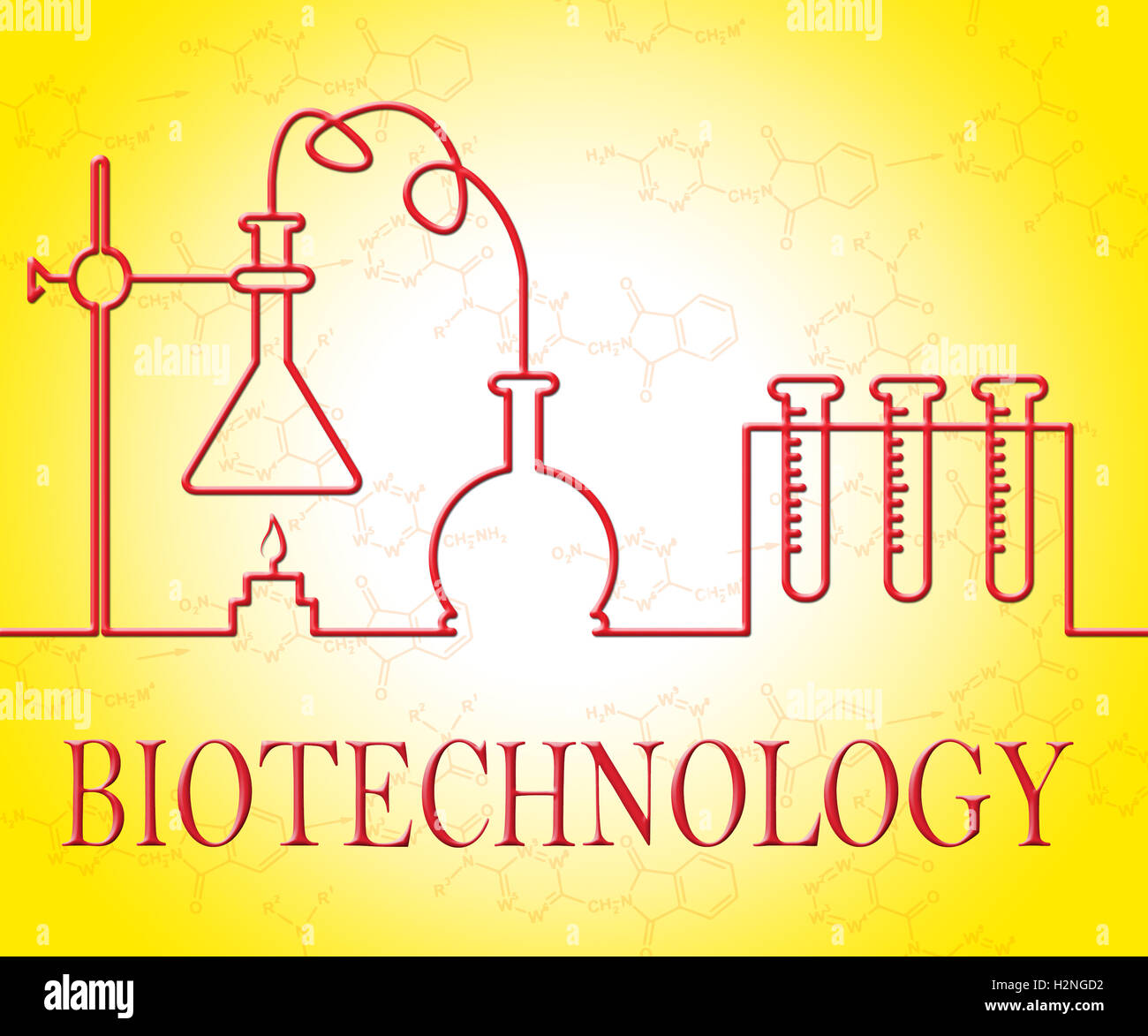 La recherche en biotechnologie et l'évaluation de laboratoire d'essai indiquant Banque D'Images