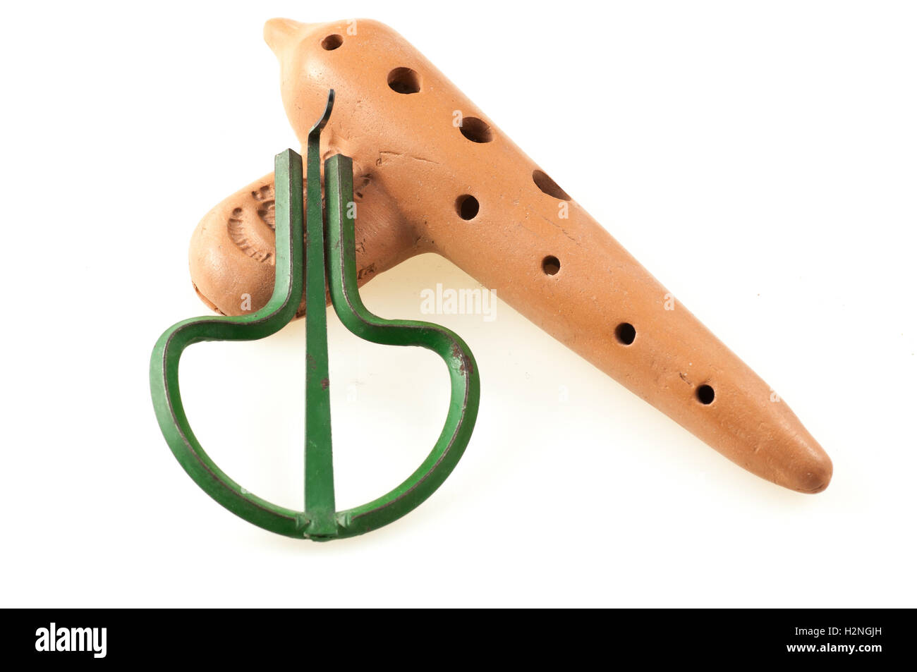 Instruments de musique anciens tels que les harpes du juif sicilien Banque D'Images