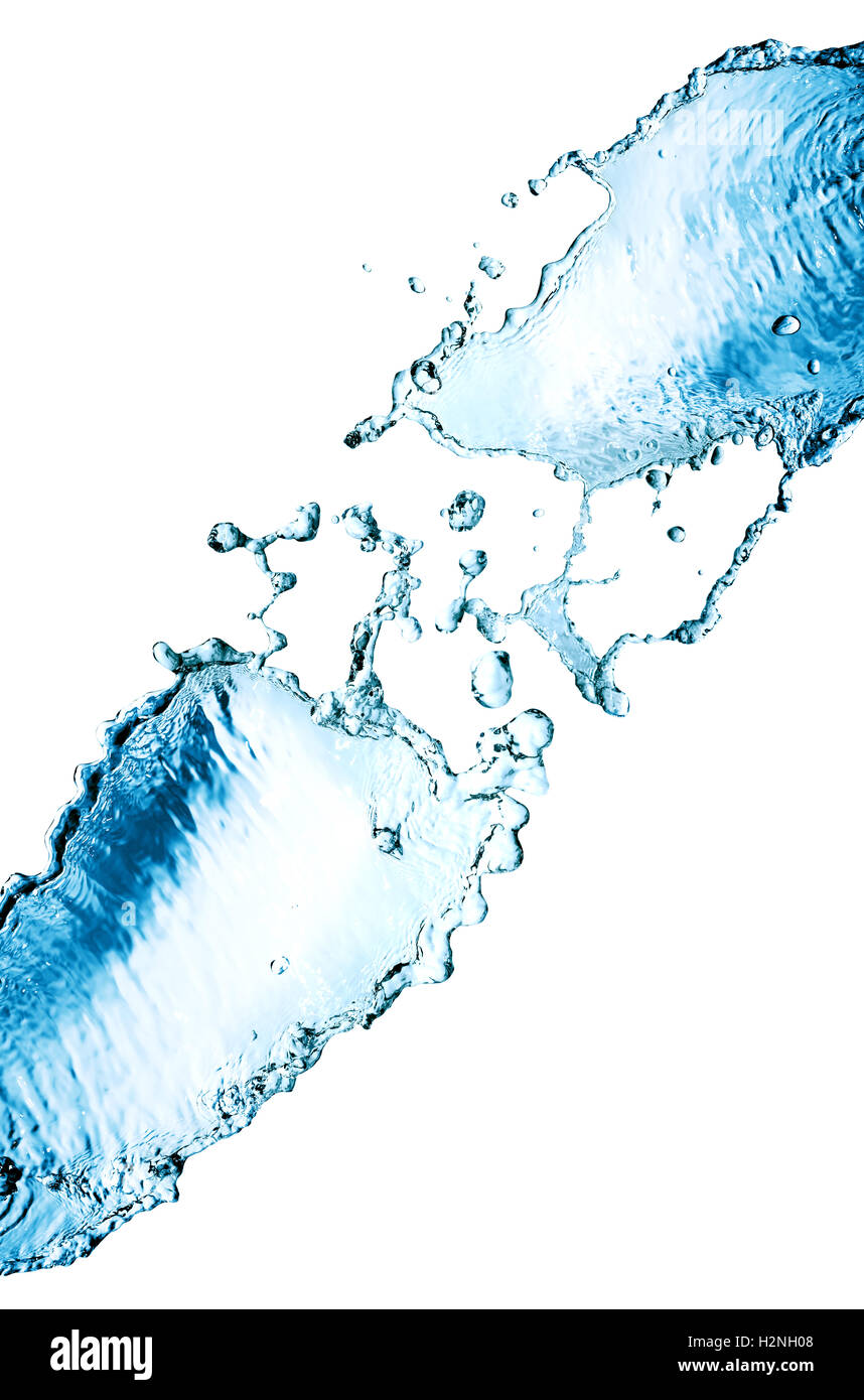 Contexte Les projections d'eau. Banque D'Images