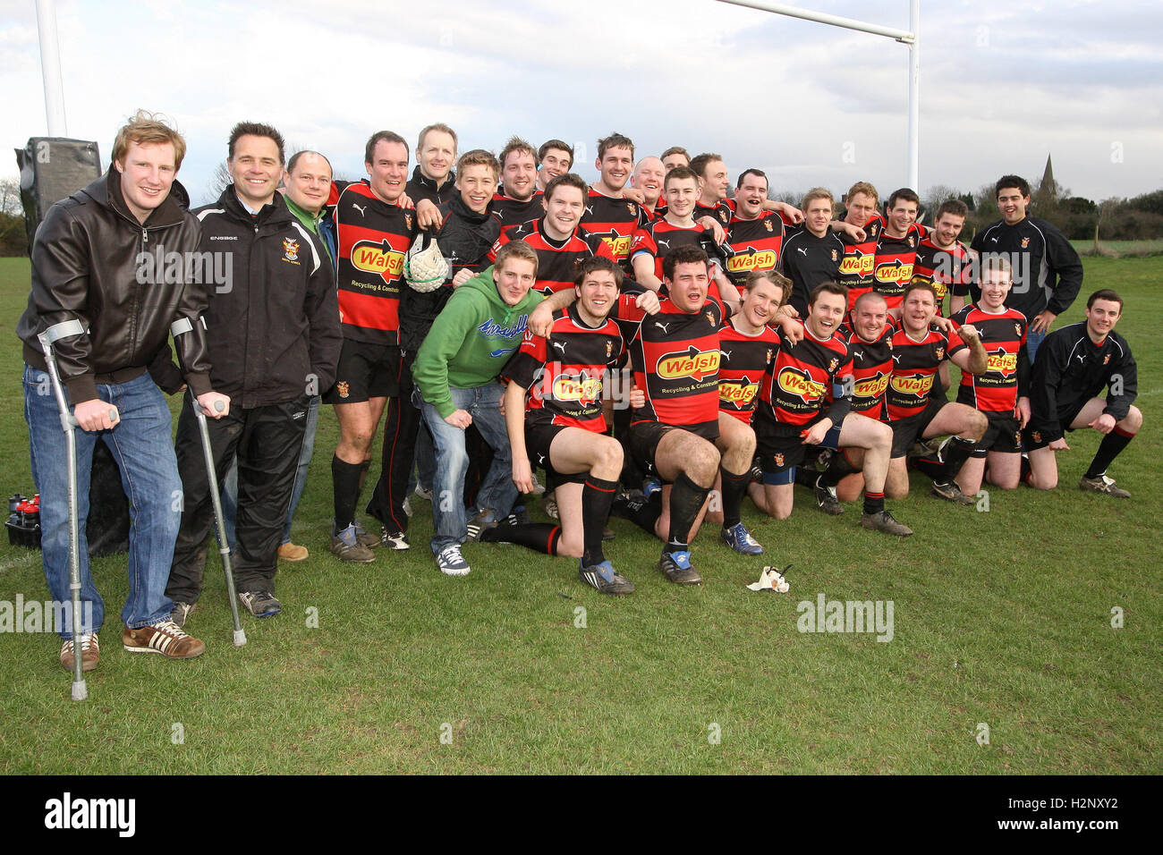 Campion célébrer remportant le championnat de la Ligue - Ancienne Cooperians vs RFC RFC Campion - Essex Rugby League - 27/03/10 Banque D'Images