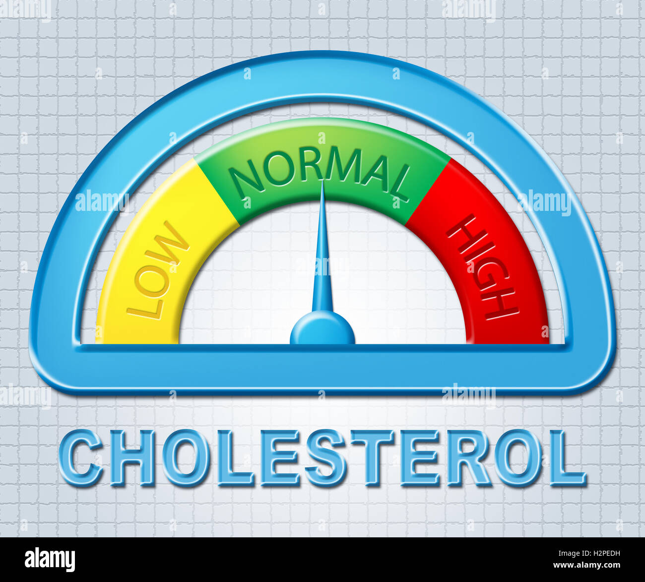 Sens de l'hyperlipidémie Cholesterin cholestérol normal et habituel Banque D'Images