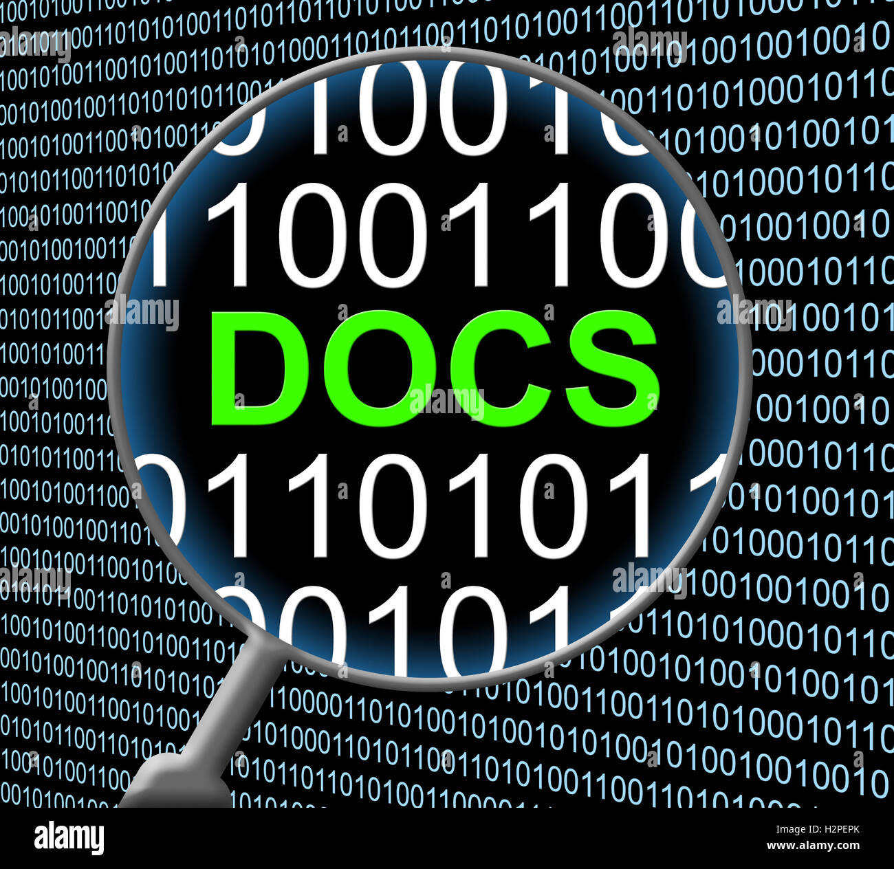 Documents en ligne sur le site Web et la documentation montrant Banque D'Images