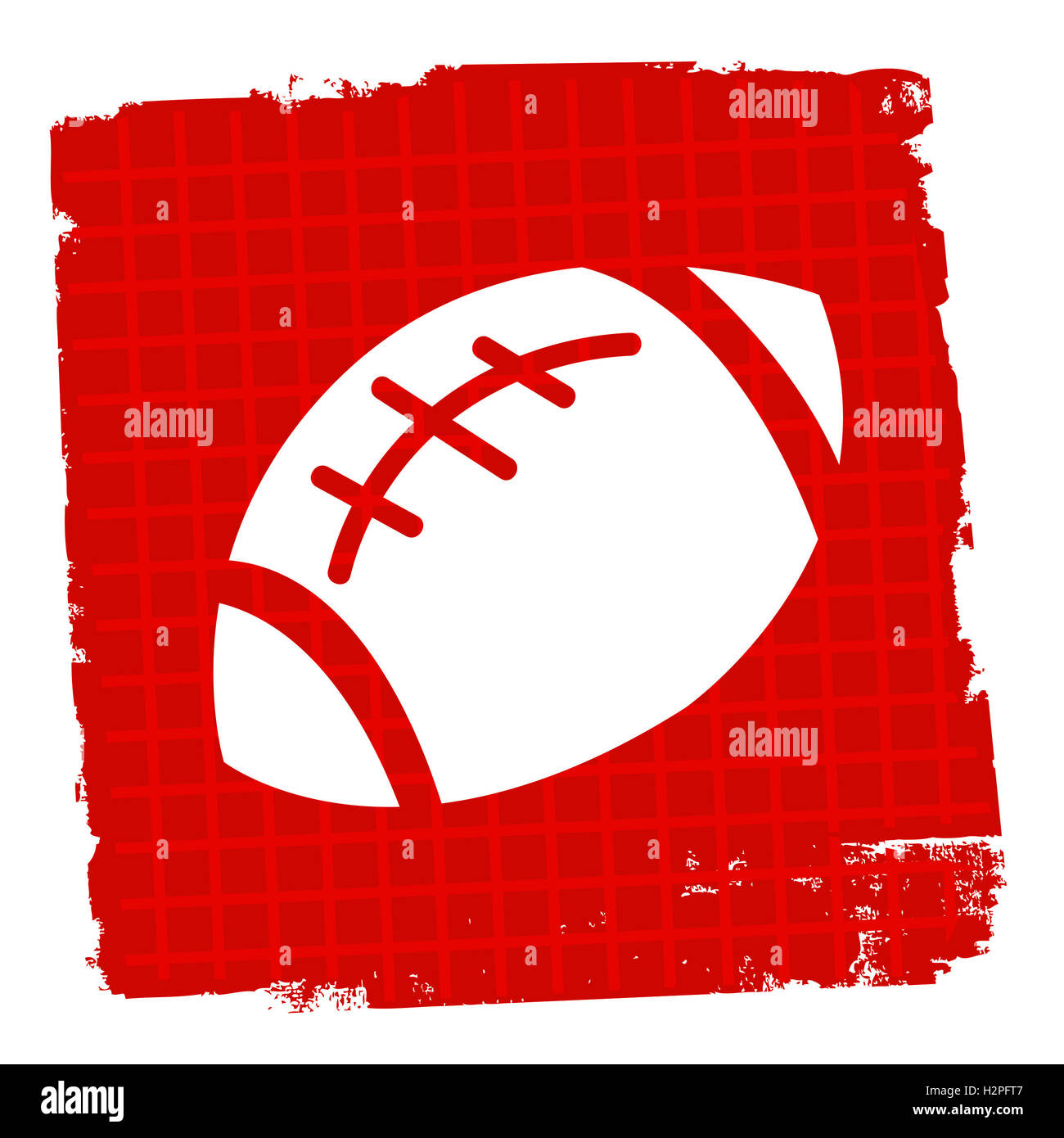 Ballon de Rugby montrant le symbole du sport et Ligue Banque D'Images