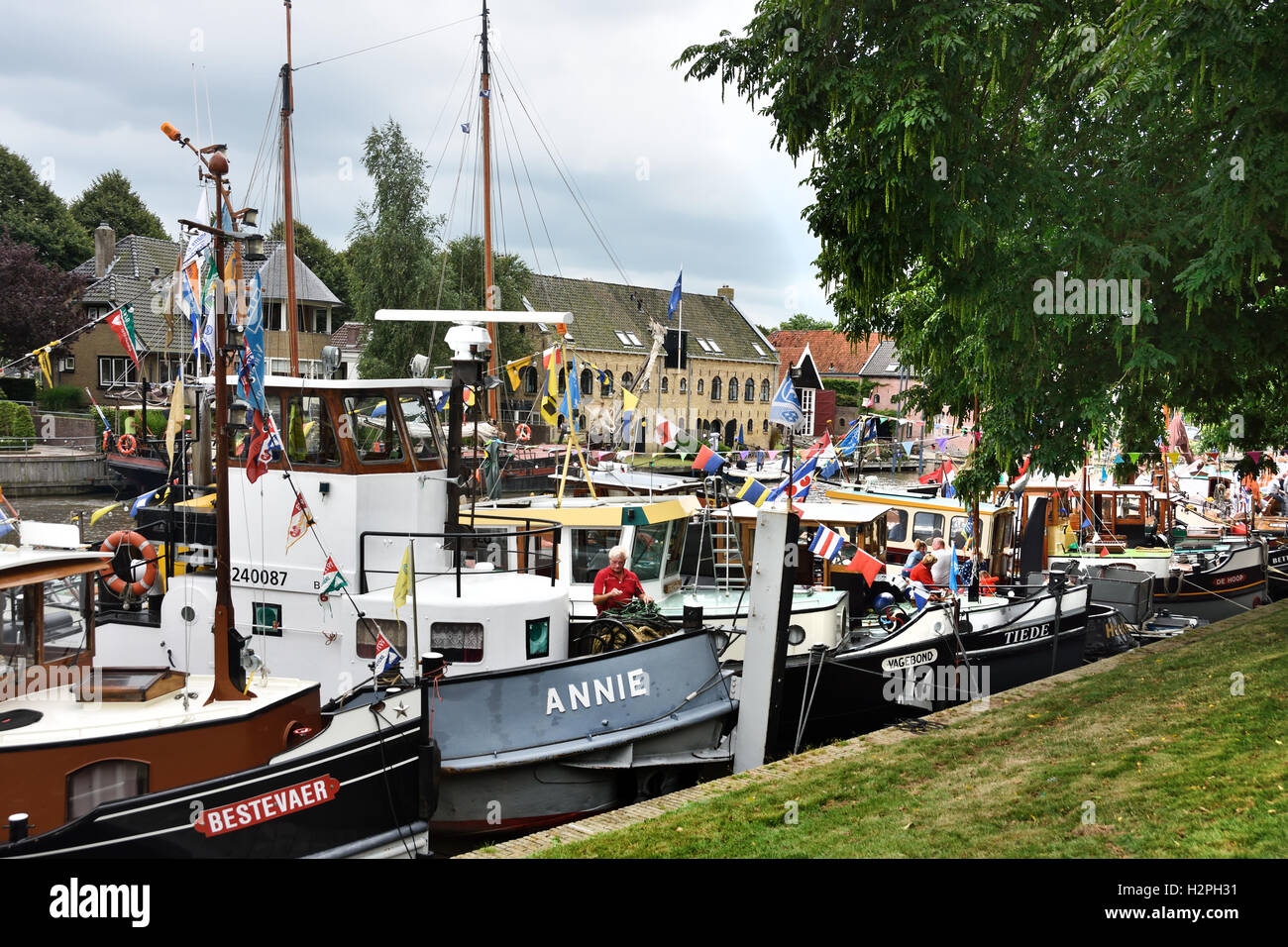 Dokkum frise.Fortifications sont bien conservés et sont connus comme le rempart (bolwerken ) Banque D'Images