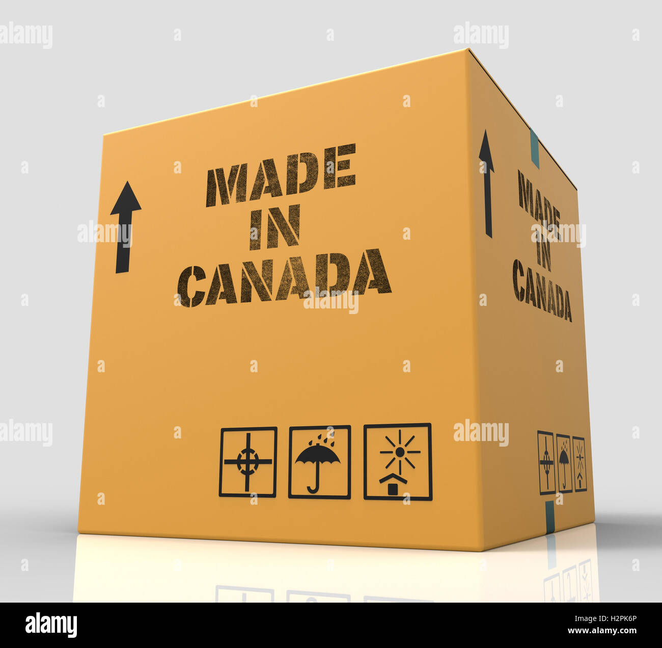 Fabriqué au Canada signifie stocker la production canadienne de rendu 3D Banque D'Images