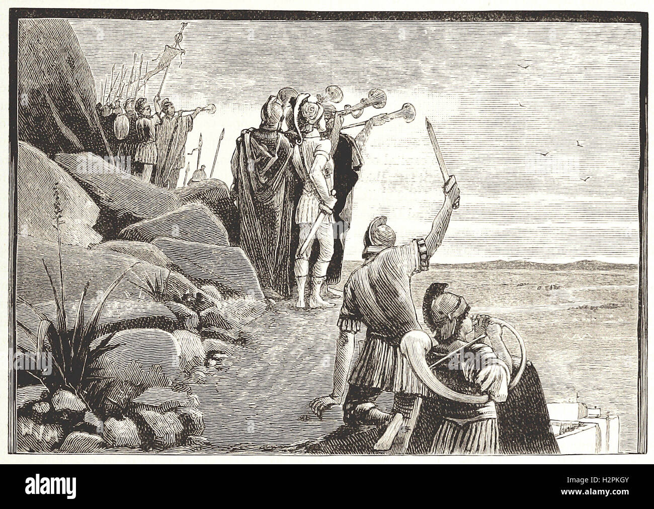 Un INCIDENT DANS LA GUERRE JUGURTHINE - de 'Cassell's Illustrated Histoire universelle" - 1882 Banque D'Images