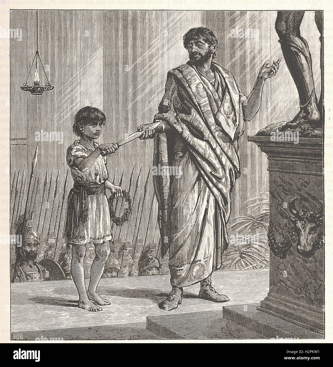Le VŒU D'HANNIBAL - de 'Cassell's Illustrated Histoire universelle" - 1882 Banque D'Images