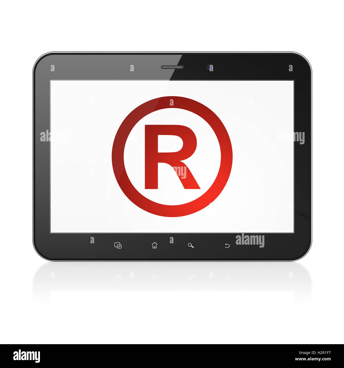 Concept de droit : inscrit sur tablet PC ordinateur Banque D'Images