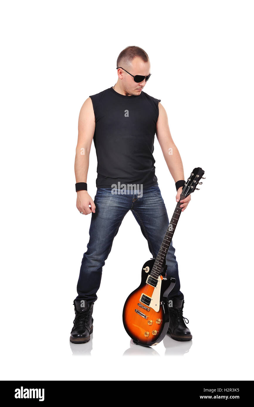 musicien de rock Banque D'Images