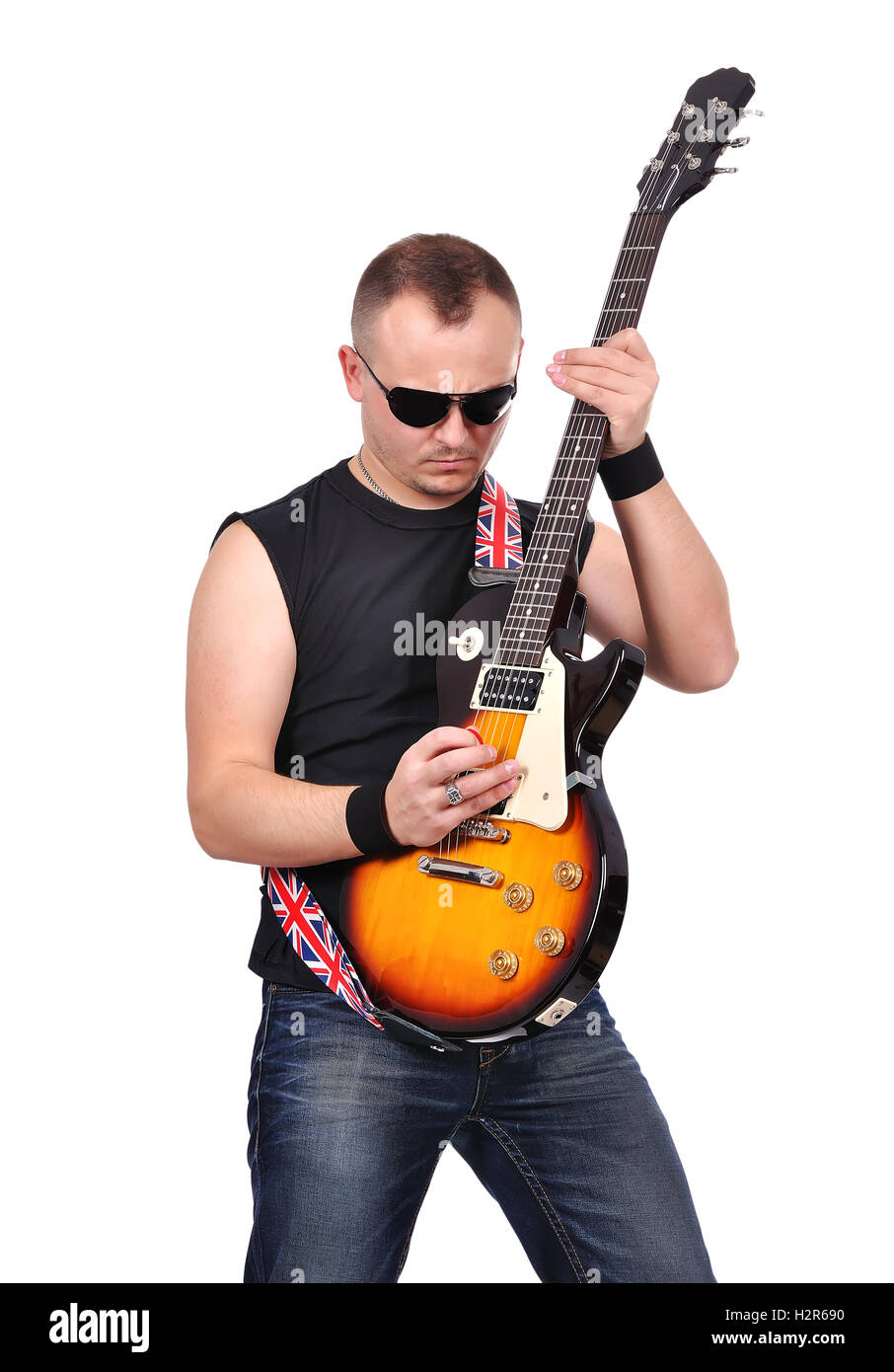 musicien de rock Banque D'Images