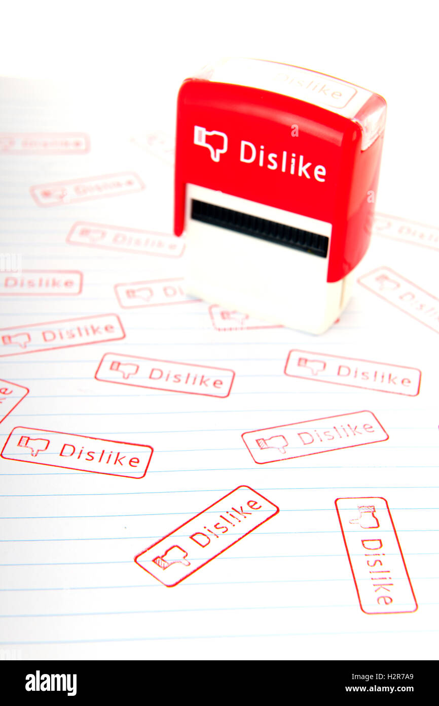 N’aime pas de timbre Banque D'Images