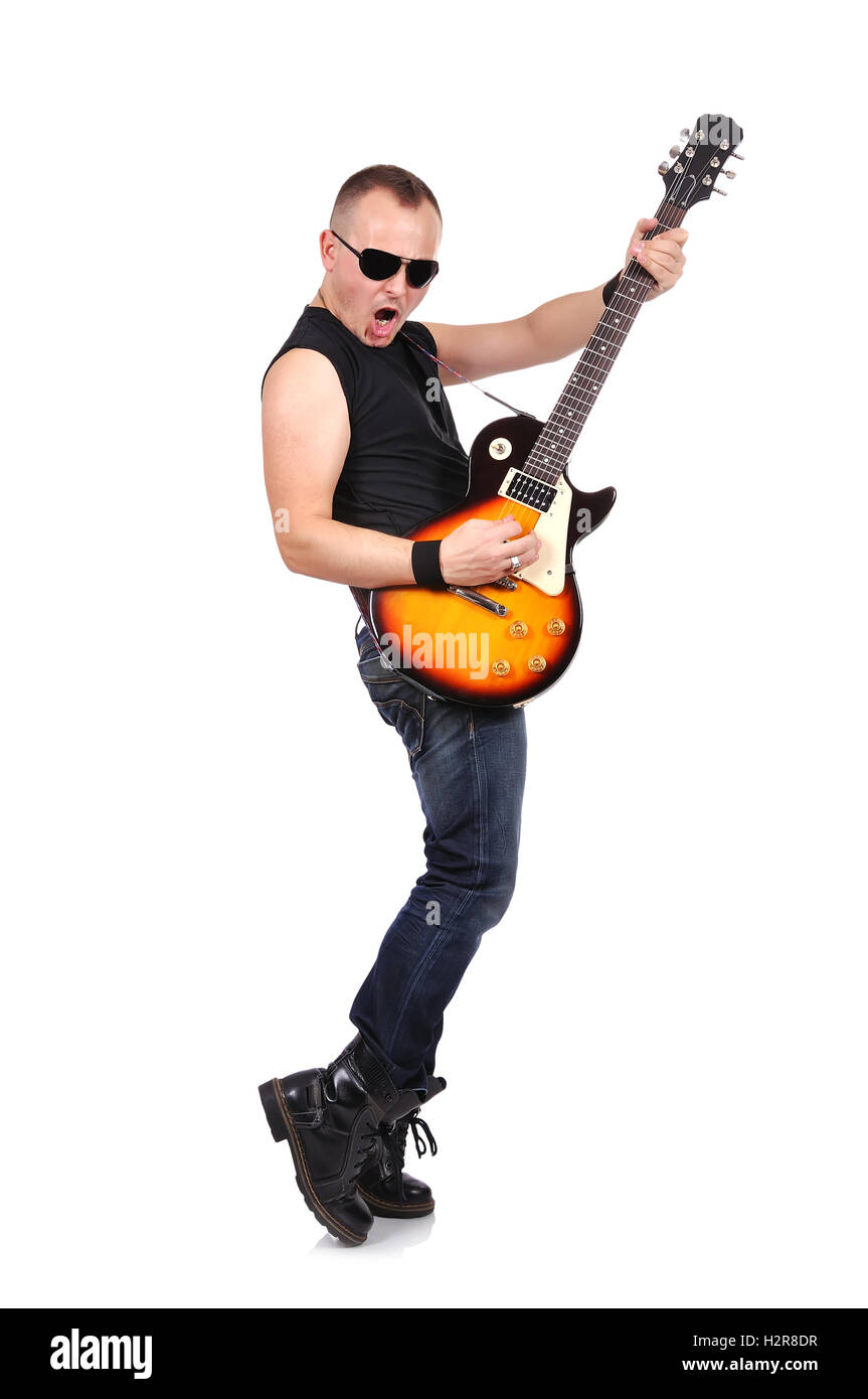 Musicien de rock Banque D'Images