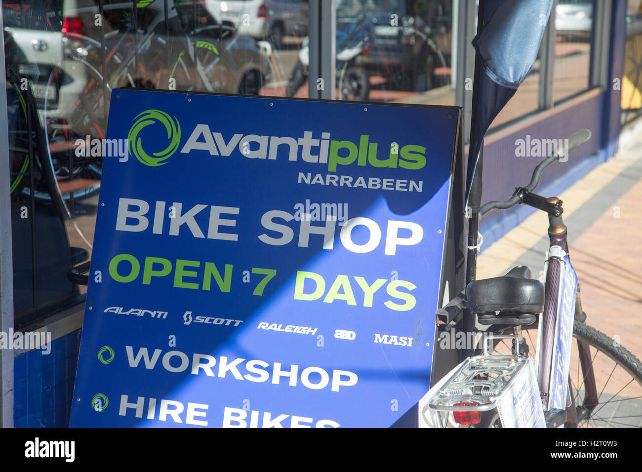 Avanti plus magasin de bicyclettes à Narrabeen, North Sydney Banque D'Images
