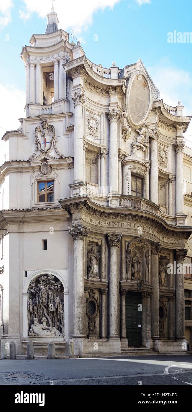 Rome, Italie, S. Carlo alle Quattro Fontane Banque D'Images