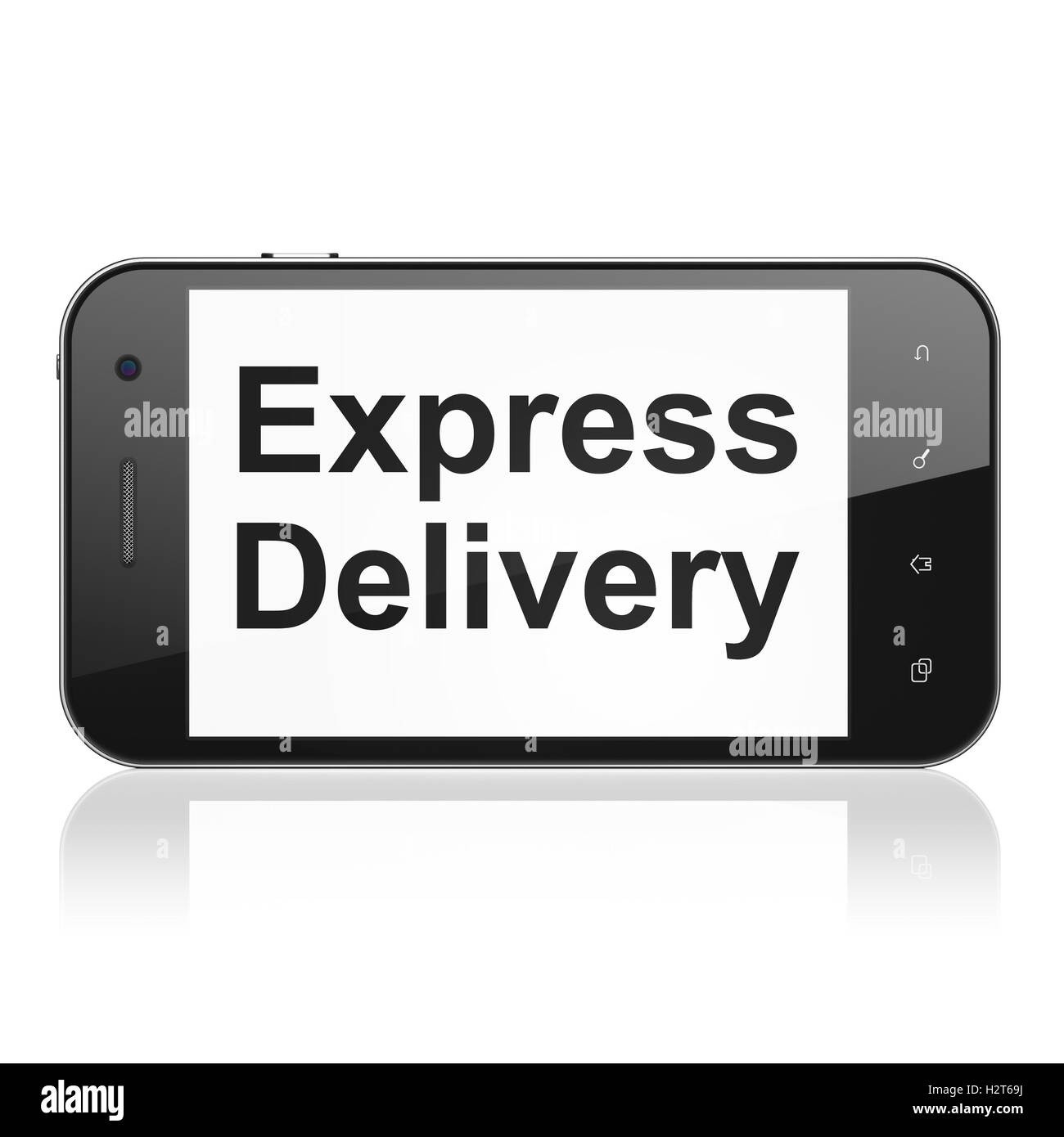 Concept d'entreprise : Livraison Express sur smartphone Banque D'Images