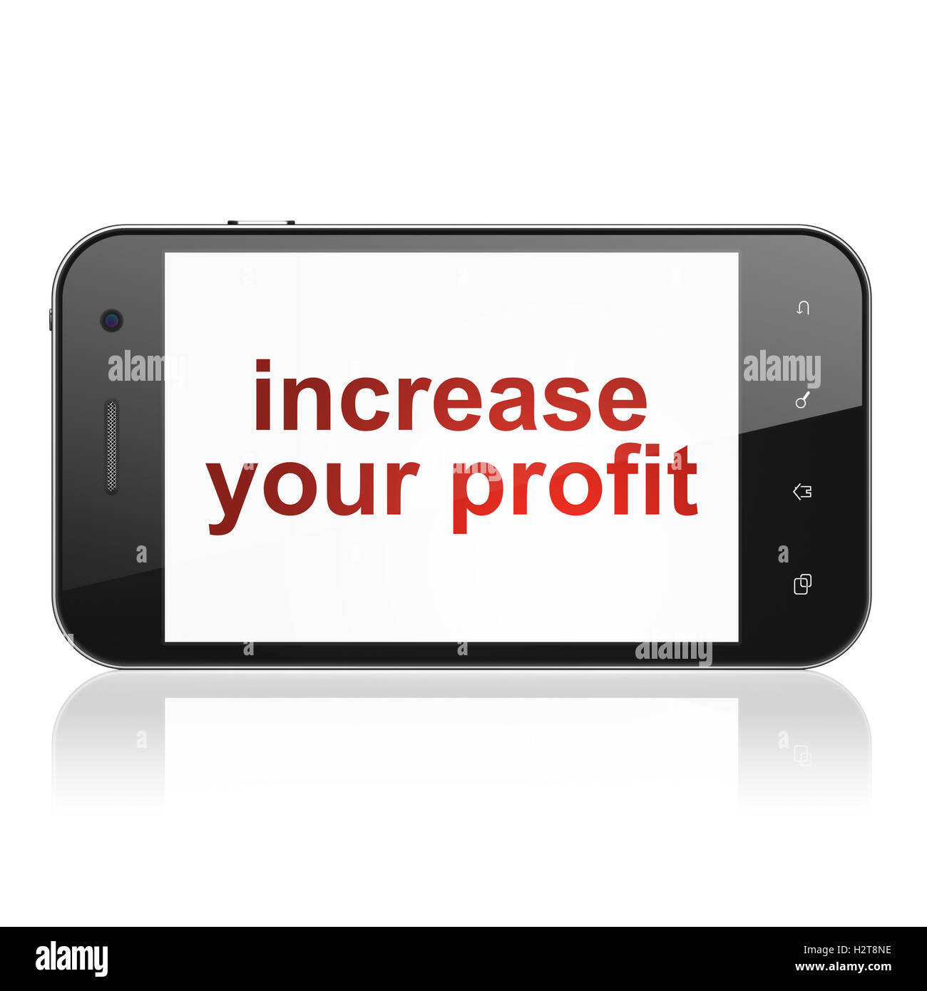 Finances concept : augmenter votre bénéfice sur smartphone Banque D'Images