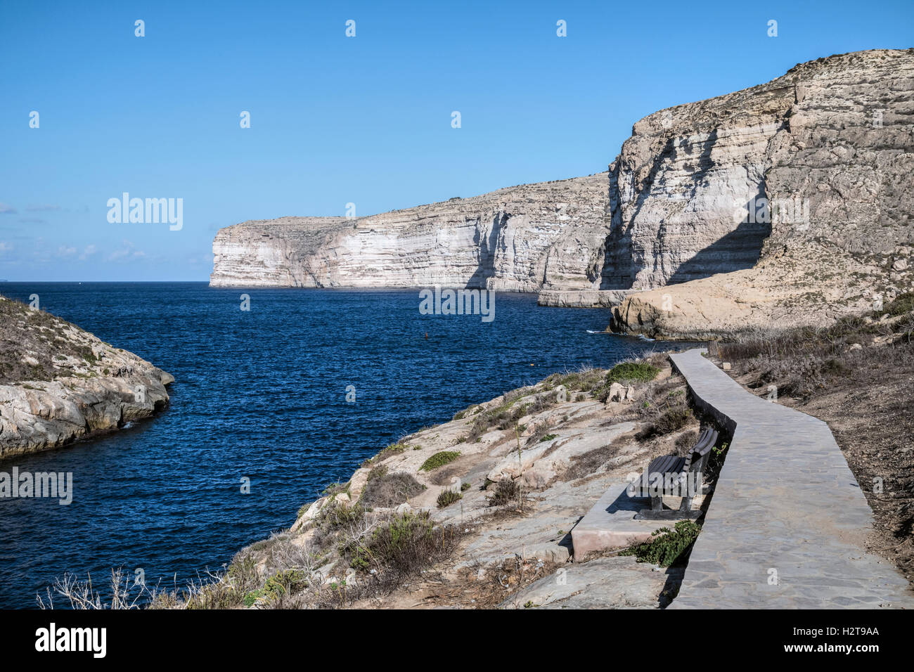 Xlendi Bay, Gozo, Malte Banque D'Images