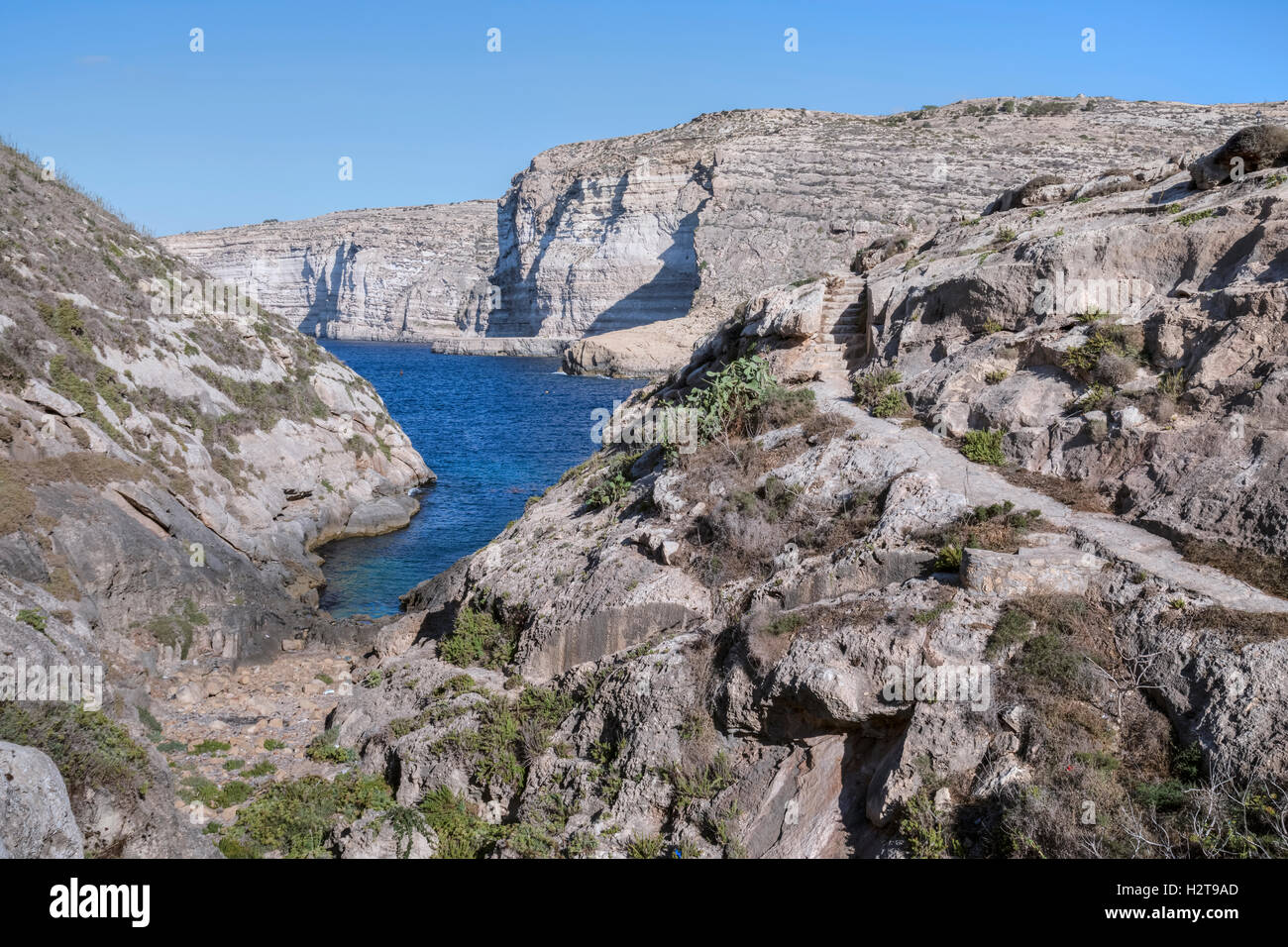 Xlendi Bay, Gozo, Malte Banque D'Images