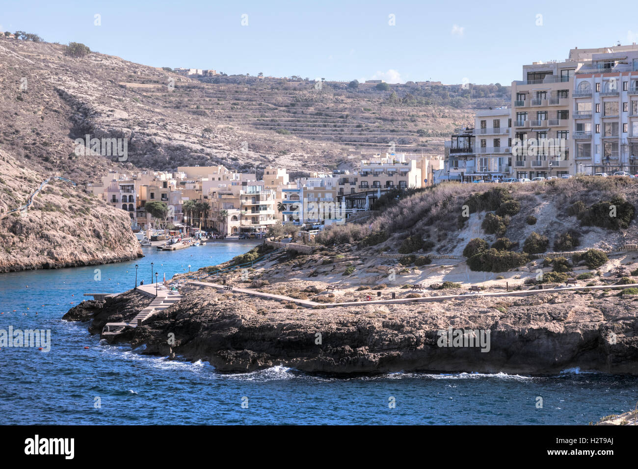 Xlendi Bay, Gozo, Malte Banque D'Images